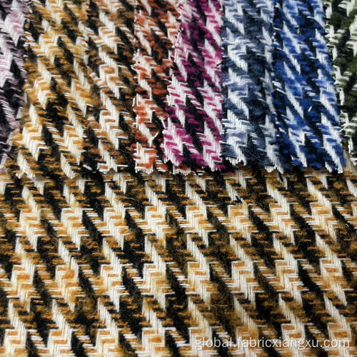 Cotton Jacquard Fabric Tweed Fabric Houndstooth Wool Fabric For Suit Coat Supplier